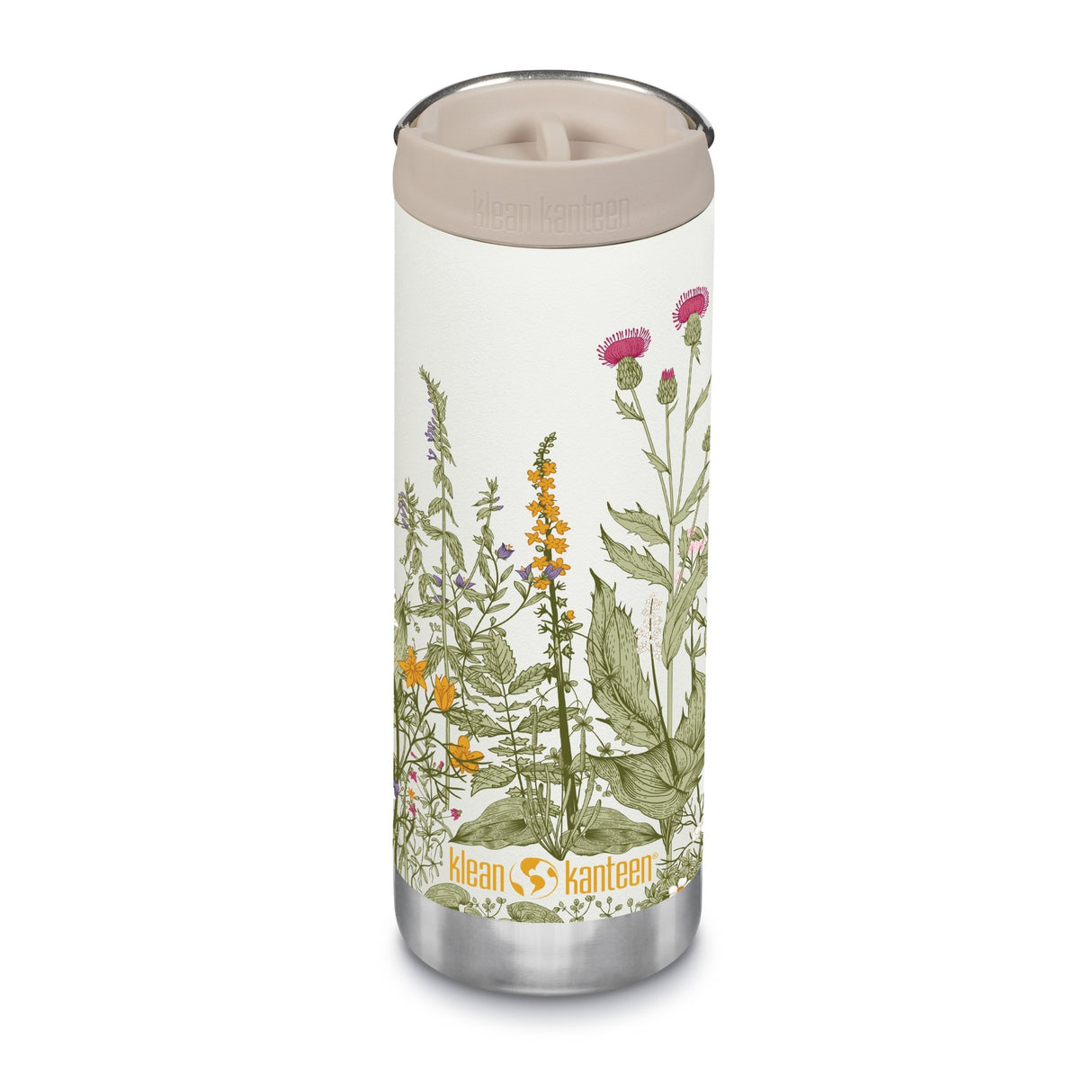 16 oz Insulated Tumbler with Café Cap - Wildflowers