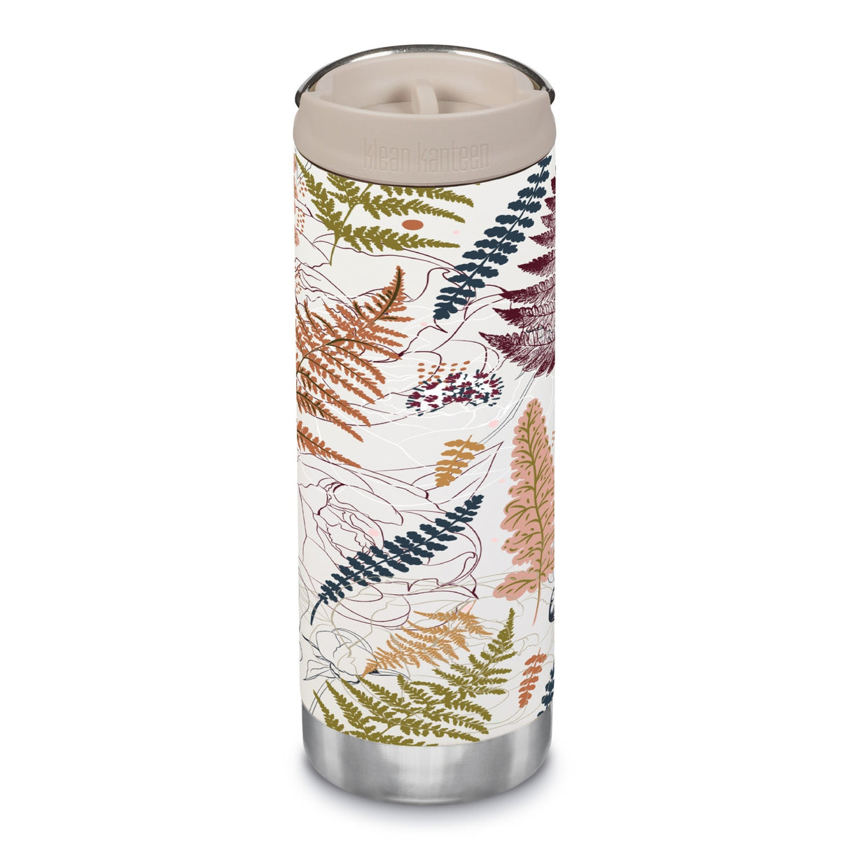 16 oz Insulated Tumbler with Café Cap - Fall Fern