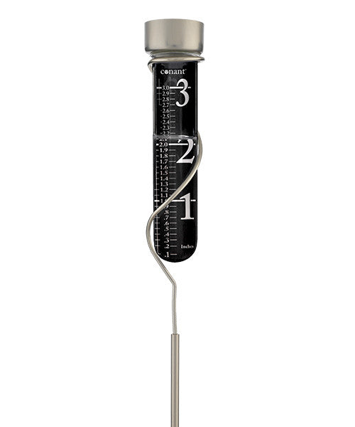 Grande View Rain Gauge - Satin Nickel (high contrast black)