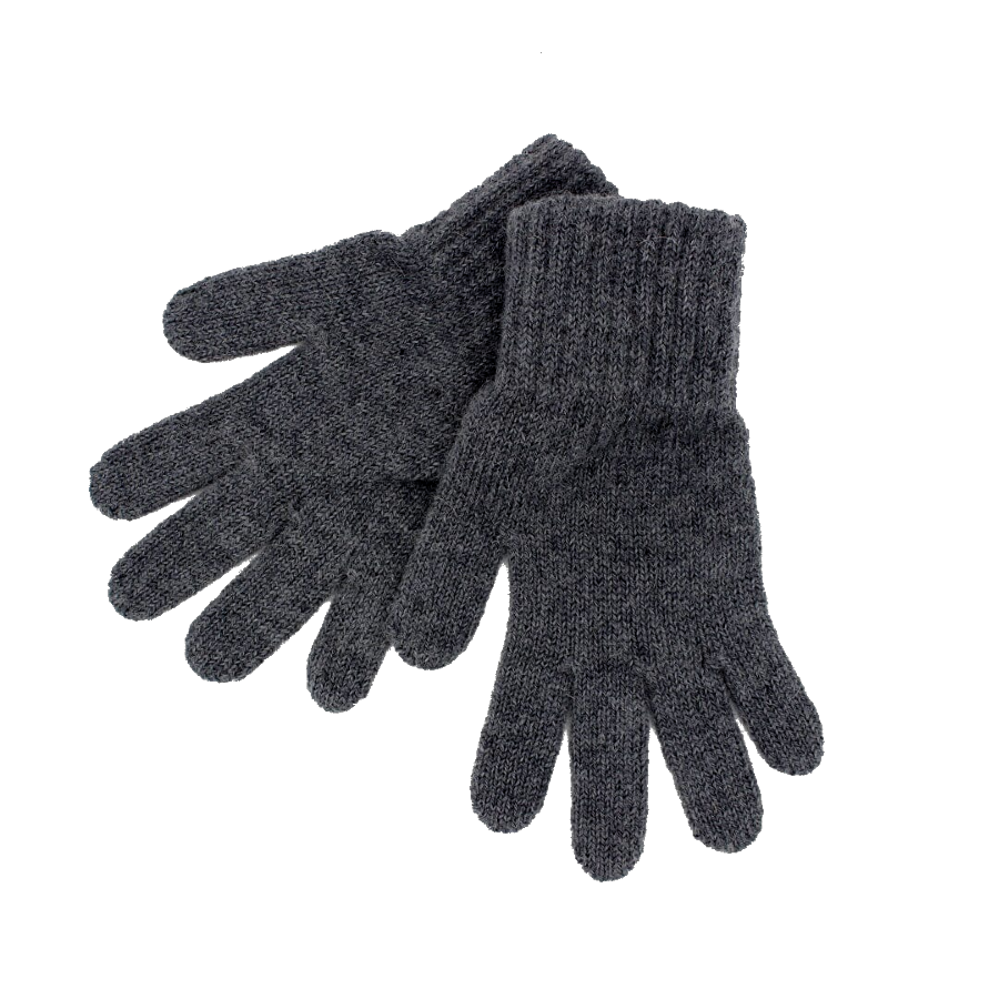 alpaca fleece gloves shown in medium gray