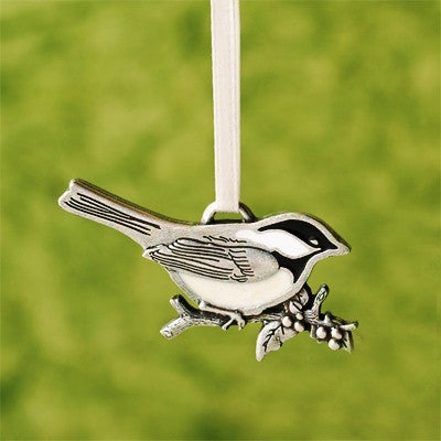 Chickadee Pewter Ornament