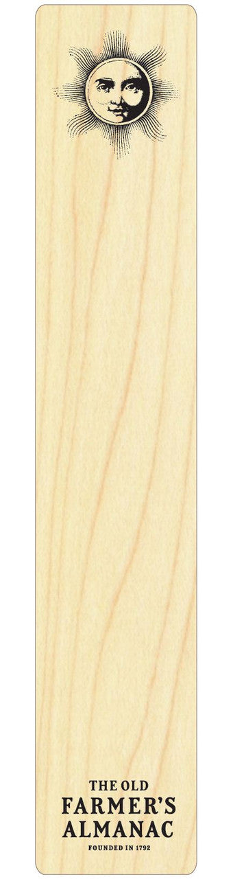Almanac Sunface Wooden Bookmark