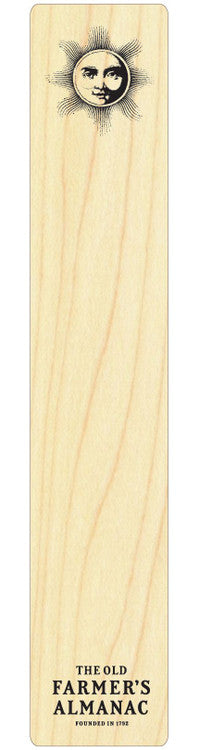 Almanac Sunface Wooden Bookmark