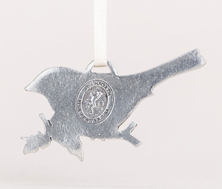 Chickadee Pewter Ornament