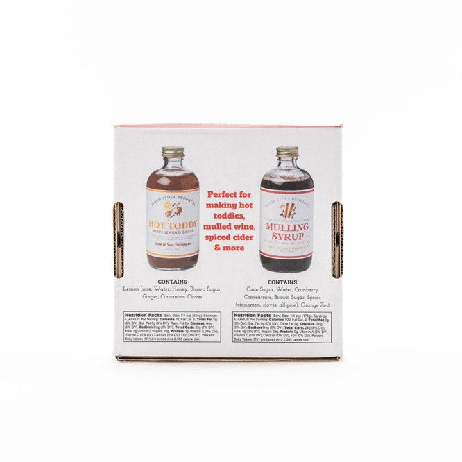 the winter survival kit box as seen from the back with images of each bottle and some product details