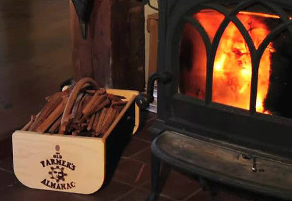 Keep kindling and fire starters organized with a hod