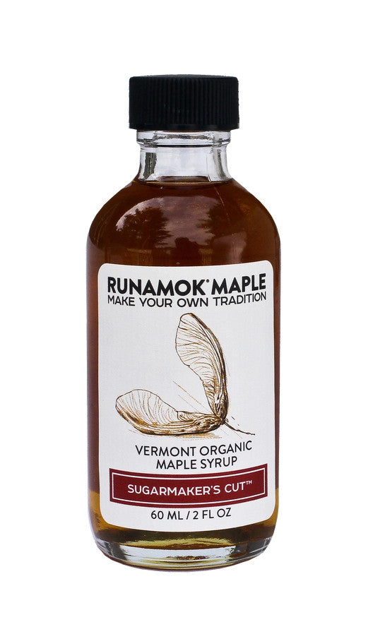 a bottle of the sugarmaker's cut maple syrup from the pantry favorites collection against a white background