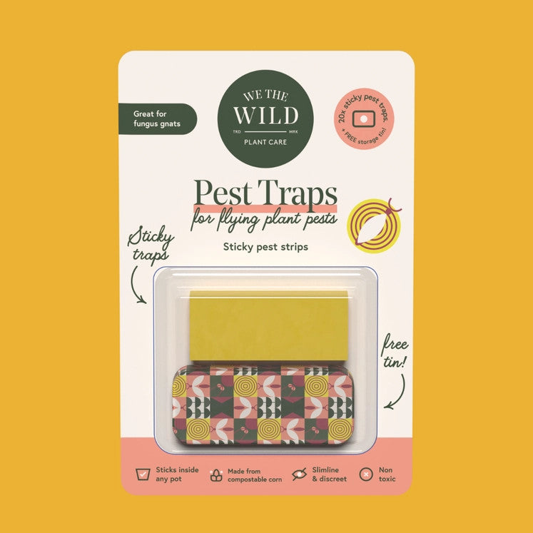 the pest traps package against a yellow background