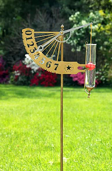 Jeffersonian Brass Rain Gauge