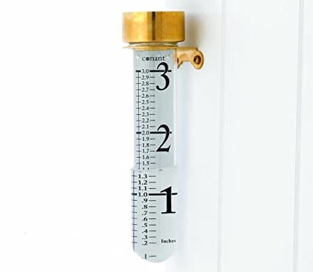 Grande View Rain Gauge - Brass