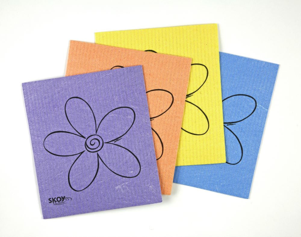 Skoy Reusable Dish Cloths 4-Pack of Mixed Colors