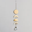 a full length view of the moon phase suncatcher showing the full chain length and hook at the top