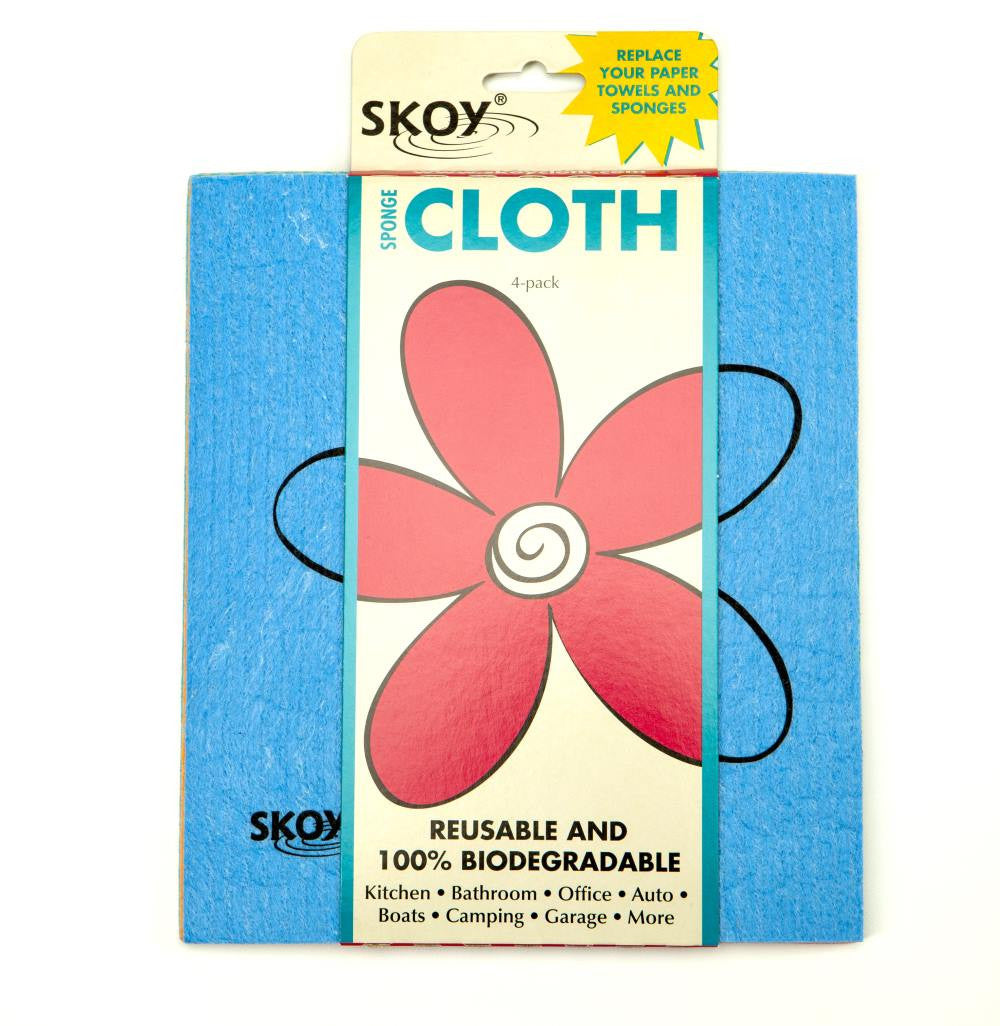Skoy Cloth 4 Pack Mixed Colors - Reusable Swedish Dishcloth