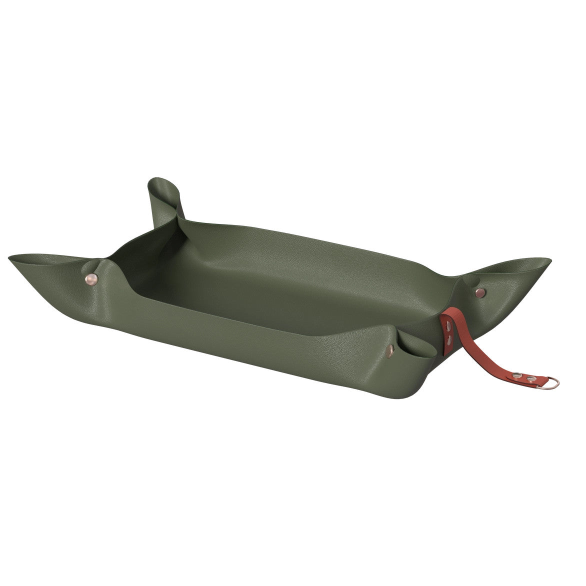 the tabletop potting mat unrolled on a table showing the corners snapped together