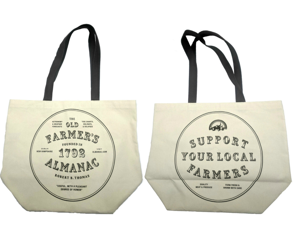 FRONT AND BACK OF BAG SHOWN side by side so you can see both graphics at the same time