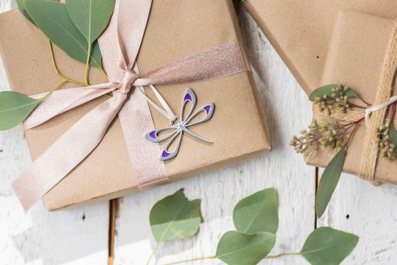 Haiku Dragonfly Pewter Ornament