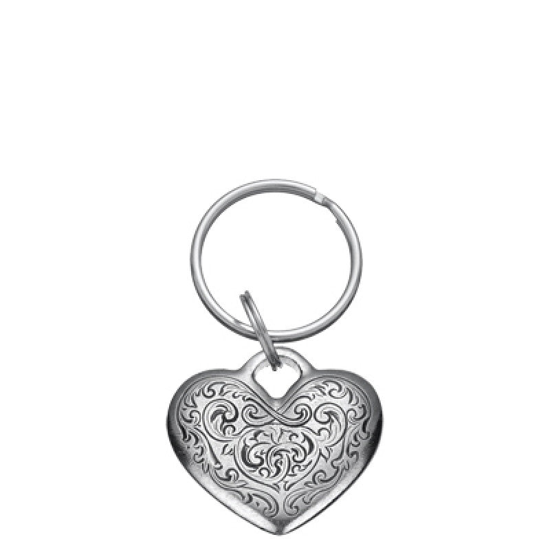Florentine Heart Pewter Keyring