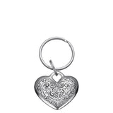 Florentine Heart Pewter Keyring