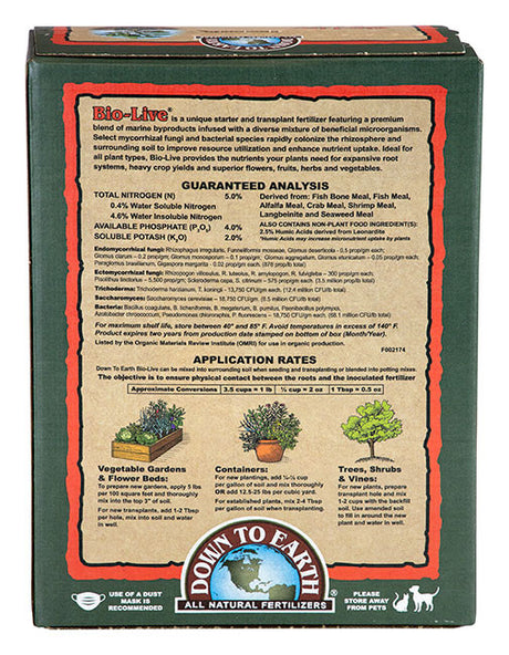 Bio-Live 5-4-2 Fertilizer 5lb