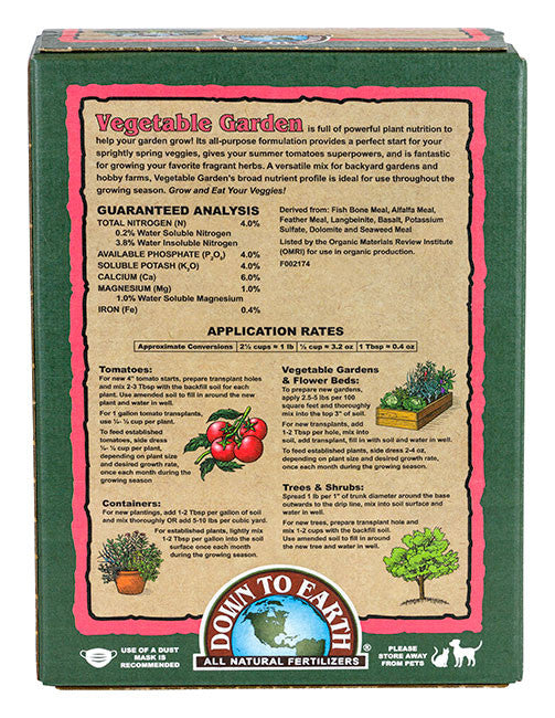 Vegetable Garden 4-4-4   Fertilizer Mini 1 Lb