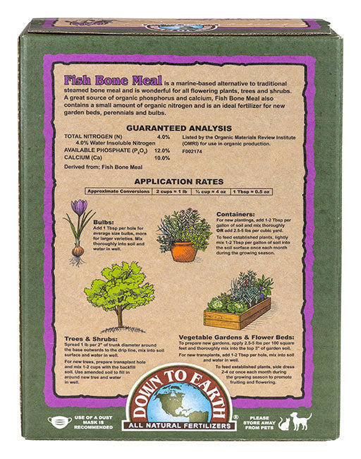 fish based plant fertilizer Fish Bone Meal 4-12-0 Fertilizer 5lb – The Old Farmer's Almanac Store