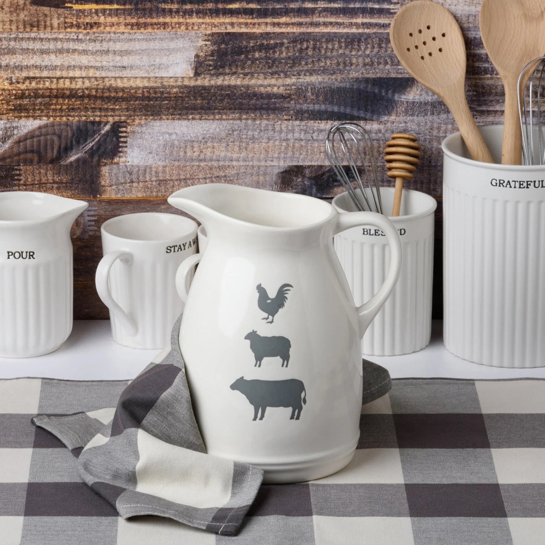 Primitives by Kathy Farm Animals Pitcher - Thumbnail 3