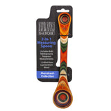 Marrakesh colorful wooden measuring spoon in packaging. With tablespoon on one side and teaspoon on the other end.