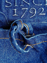 a close up of the pocket tie on the gathering apron