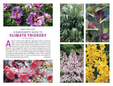 an interior spread with close ups of blooms and fruits and an article titled "A Gardener's Guide to Climate Trickery"