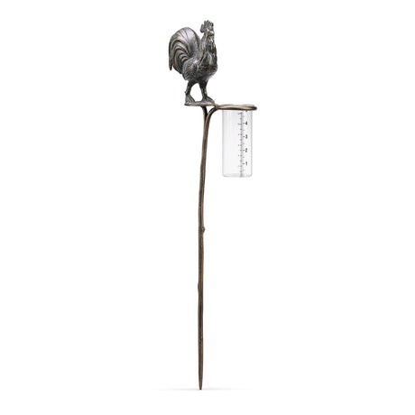 Rooster Rain Gauge Garden Stake