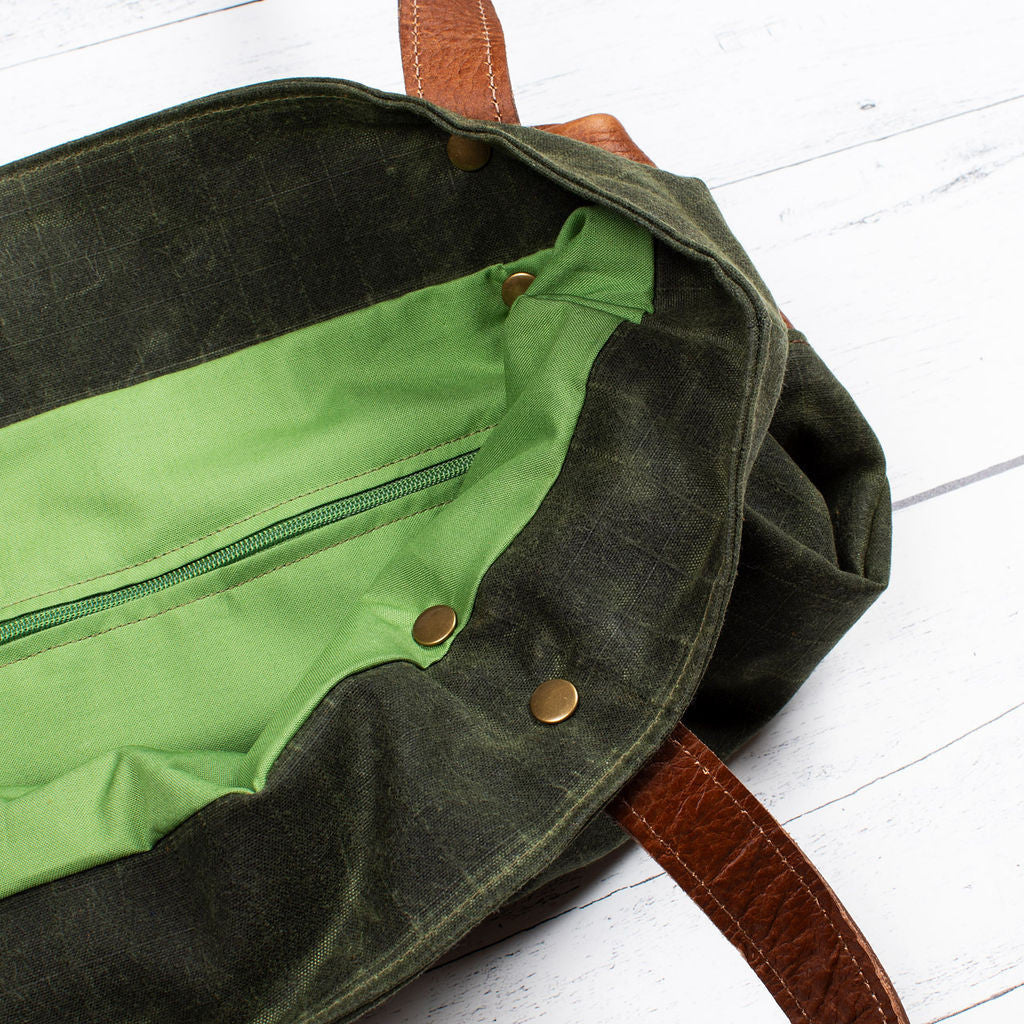Saco River Tote Bag - Green