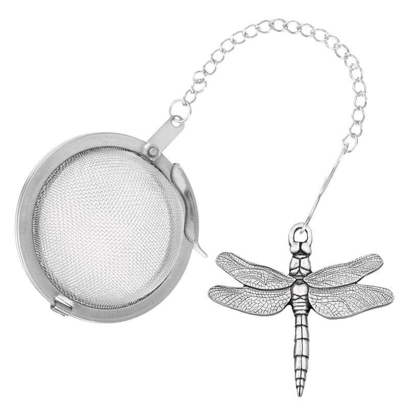 Pewter dragonfly tea diffuser