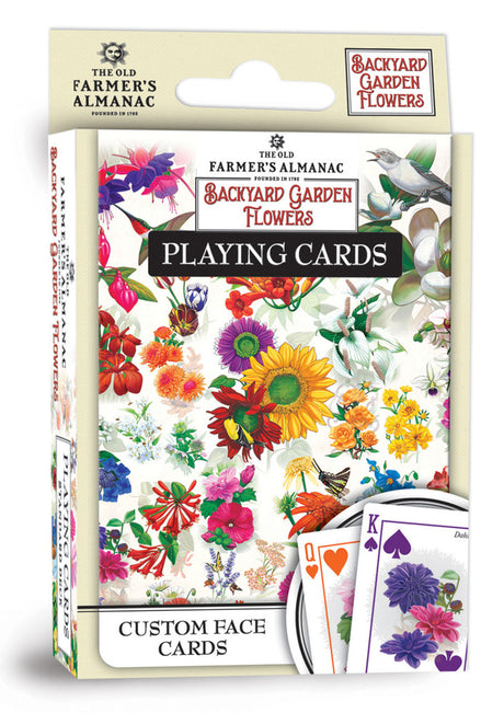 Backyard Garden Flowers Playing Cards