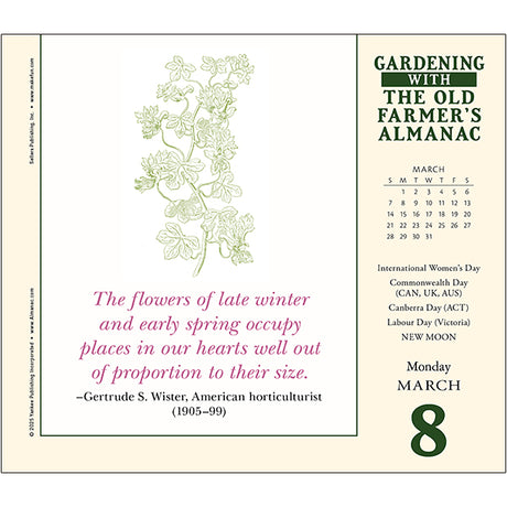 The Old Farmer’s Almanac – Gardening 2027 Daily Calendar