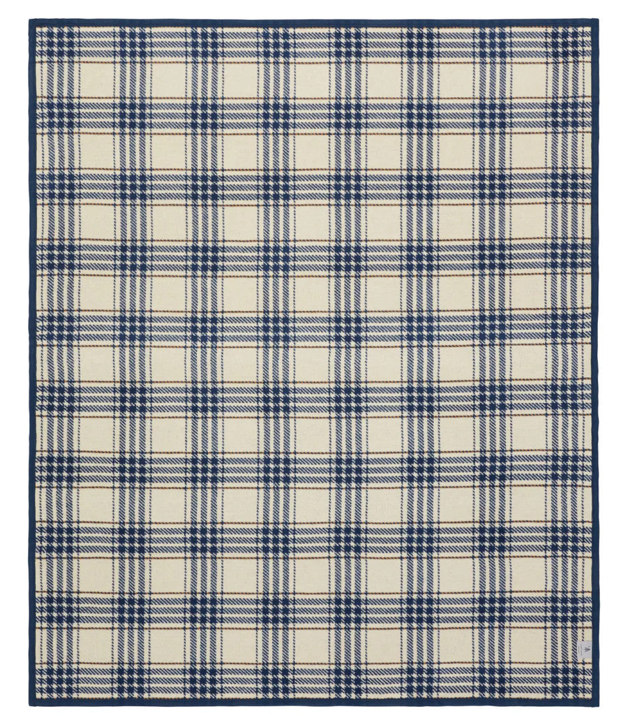 Vintage Blue Plaid Blanket