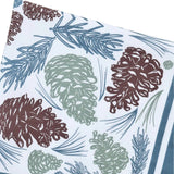 close up of Pattern of pine cones and branches on the pine cone bandana
