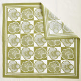 square bandana with tree ring pattern on a white background