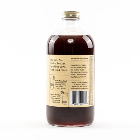 the back of the Blueberry & Lavender bottle showing the mixing instructions and list of ingredients