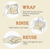 Bee's Wrap Lunch 3 Pack - Bees & Bears Print