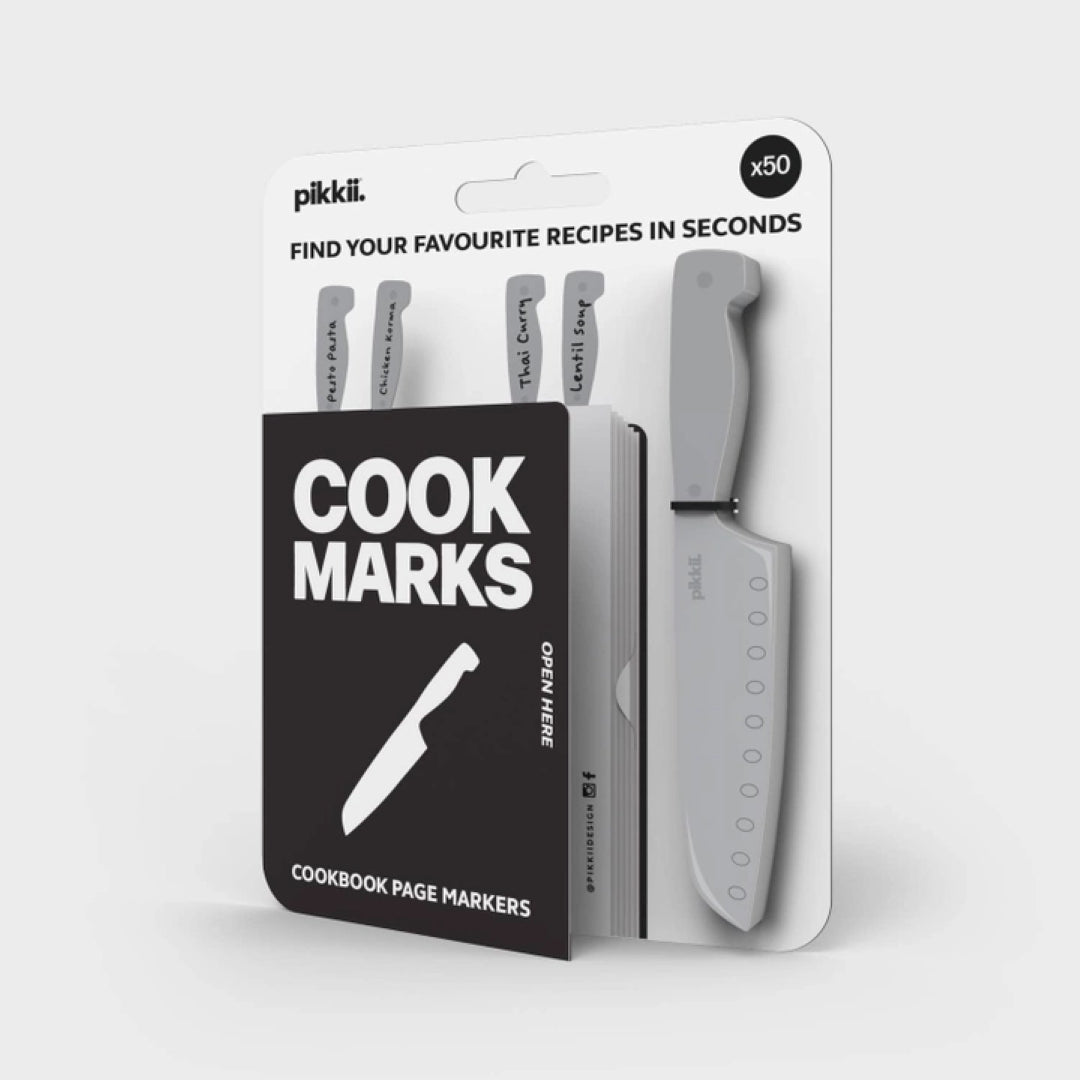 Kitchen Knife shaped adhesive page markers to mark recipe books and add notes