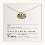 Cummings Sun Moon & Stars Necklace - Silver or Gold