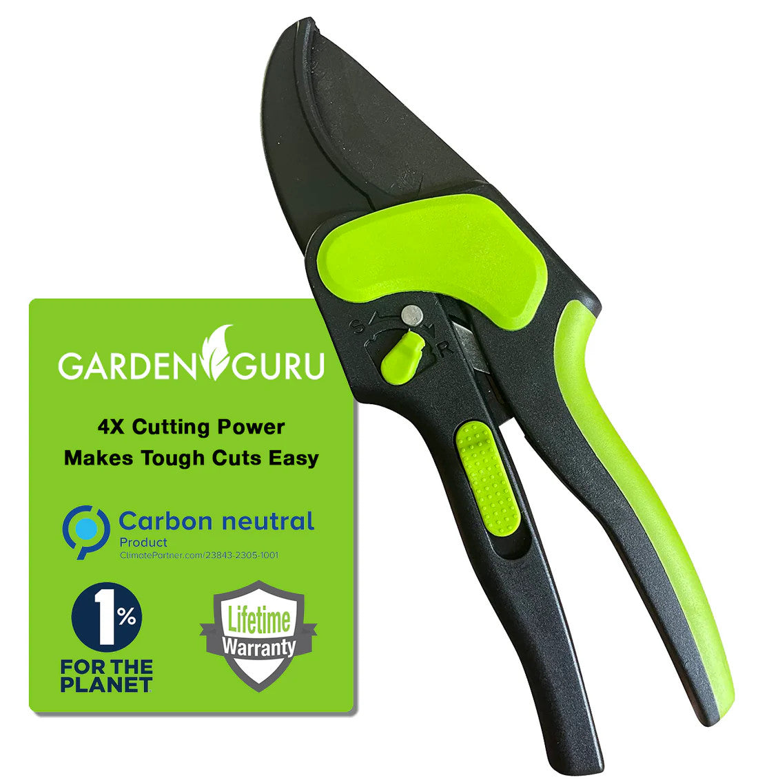 Garden Guru 2-in-1 Ratchet Hand Pruning Shears