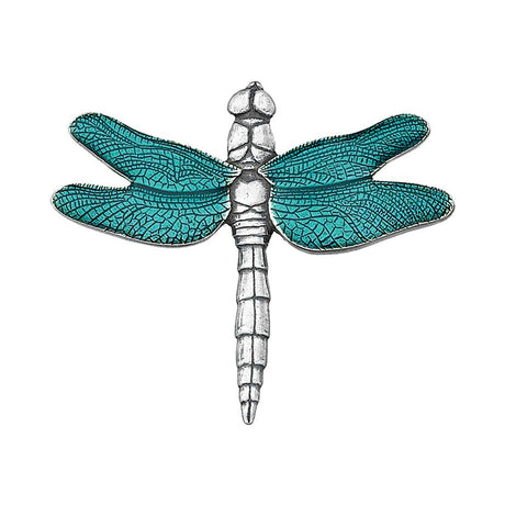 Dragonfly Teal Brooch