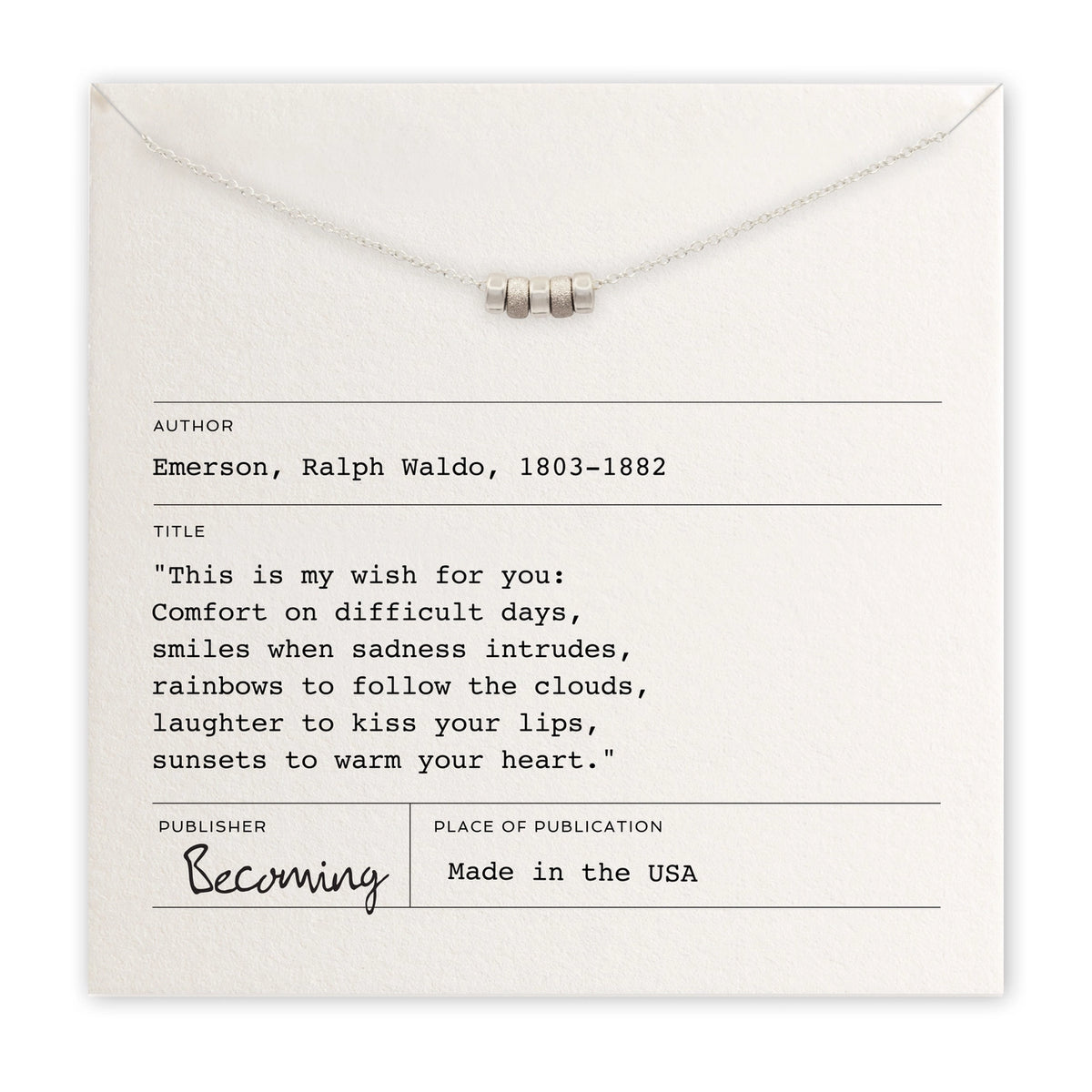 Emerson My Wish for You Necklace - Silver or Gold