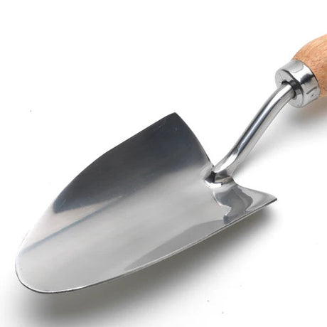 a close up of the hand trowel head