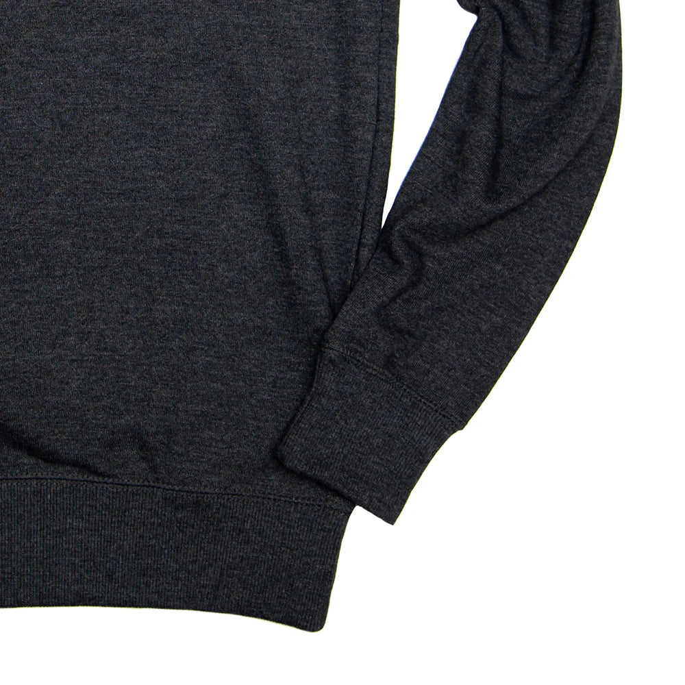 Dark gray sweatshirt on a white background