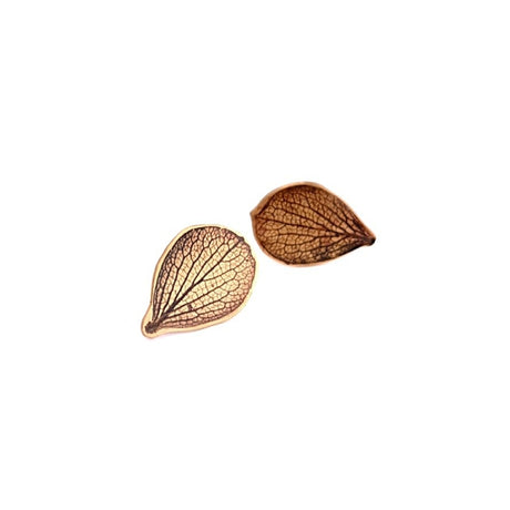 Pressed Hydrangea Studs - Brass or Silver