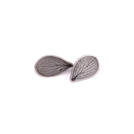 Pressed Hydrangea Studs - Brass or Silver