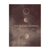 Book cover of 'The Moon Journal' with celestial moon phase design