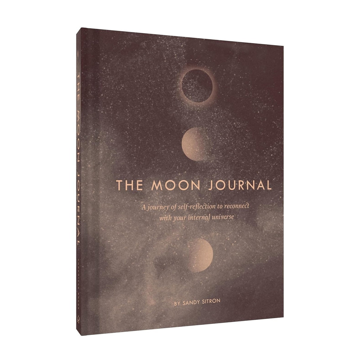 Hardcover Journal titled 'The Moon Journal' with celestial design on a white background